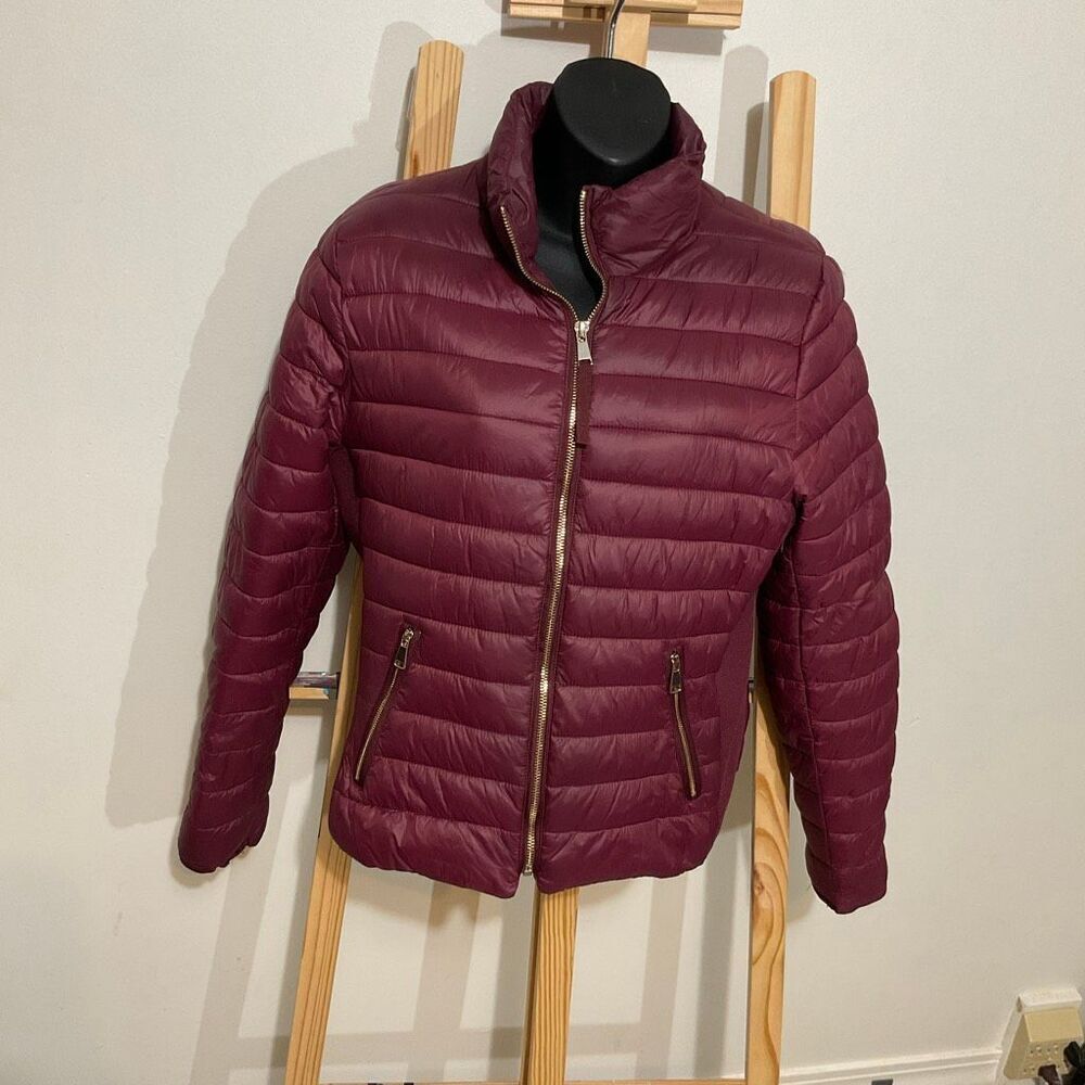 Love Tree women’s lightweight maroon puffer jacket size large